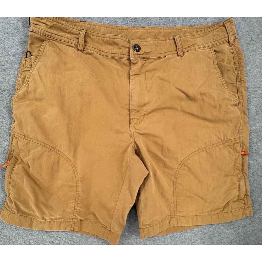 Orvis Mens Cargo Shorts 38 Brown Outdoor Hiking Fishing Utility Cotton